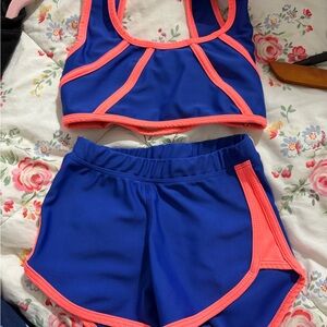 Blue and Pink Athletic Set